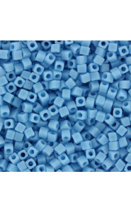 Miyuki square - cubes 1.8mm Beads - Opaque turqouise blue matted ab SB18-413FR
